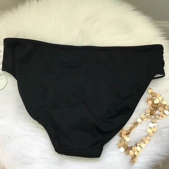 NEW L.L.Bean Luxe Black Swim Bottom Size 16 - Picture 7 of 10